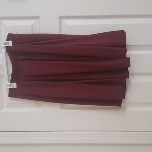 Maroon with black polka dot Medium Lularoe skirt